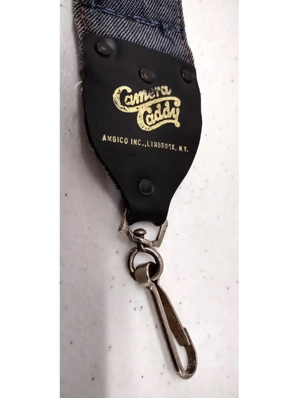 Vintage 60s 70s Denim CAMERA CADDY STRAP BELT OLD SCHOOL Ambico INC. Lynbrook NY